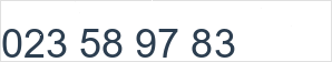 Numéro de téléphone fixe: