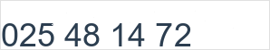 Numéro de téléphone fixe: